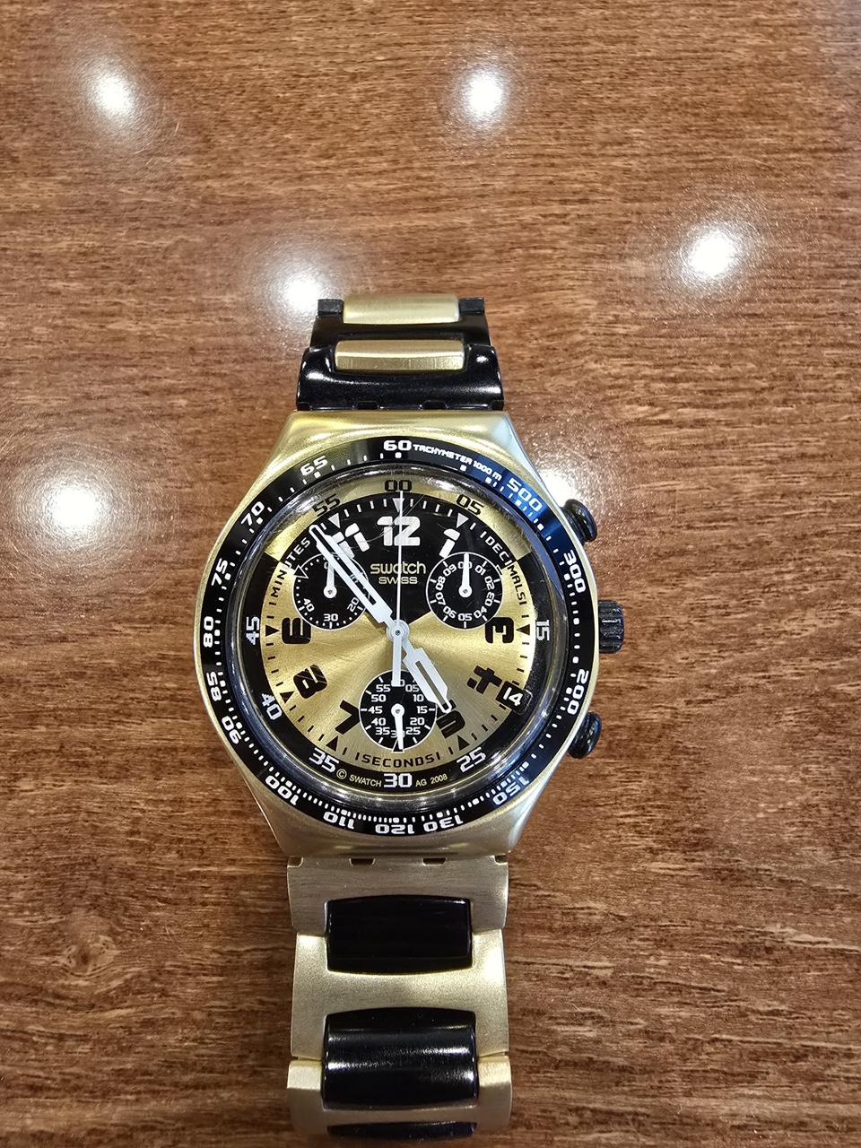 스와치 아이러니 알루미늄 크로노