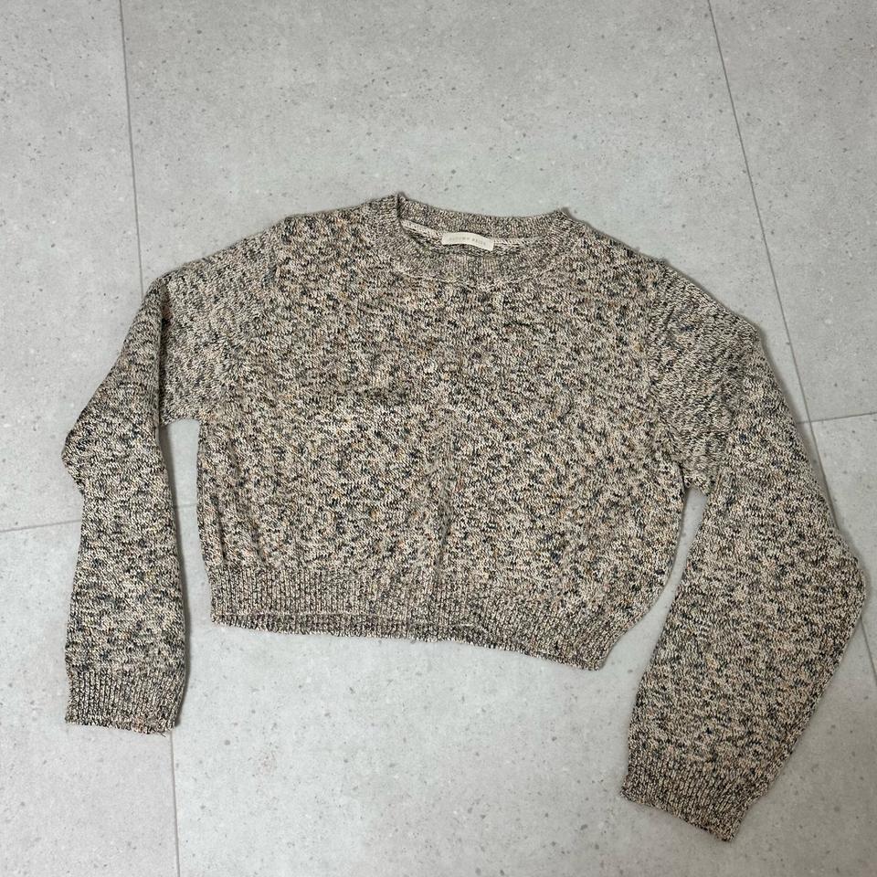 베이지 크롭 니트