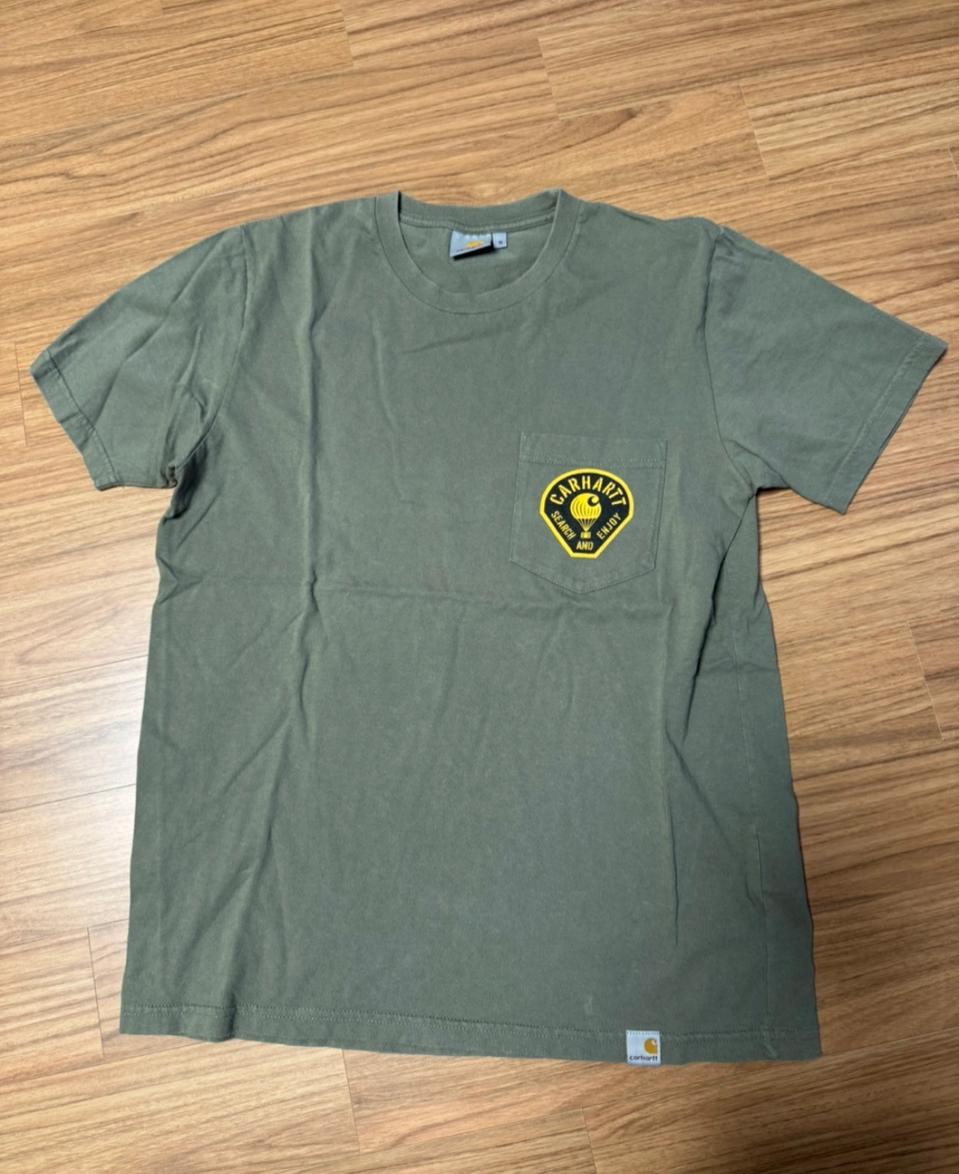 칼하트 카키 티셔츠