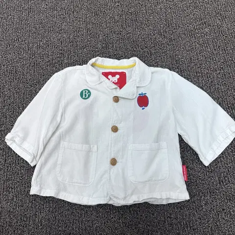 베베드피노 키즈 린넨 셔츠 긴팔 티셔츠 120사이즈 아이보리