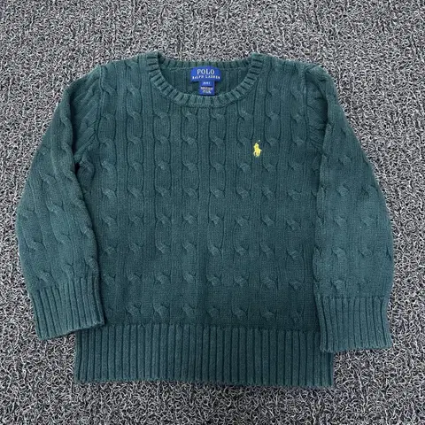 폴로 키즈 케이블 꽈배기 니트 4T 100사이즈 그린