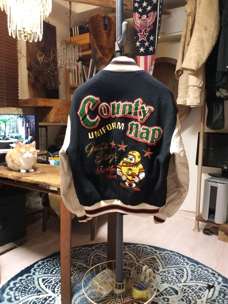 8~90.s Countrynap 빈티지 바시티자켓 ㆍL