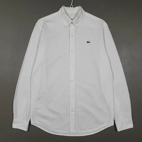95) 라코스테 신형 21ss 크록 남성 시어서커 코튼 셔츠 남방 화이트