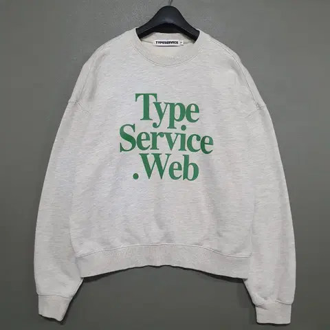 여성 XL) 타입서비스 신형 맨투맨 스웻셔츠 오트밀 그린