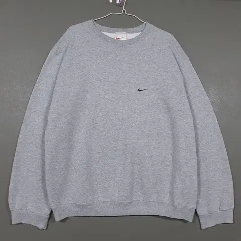 실측 XL) 나이키 90s 센터 스우시 그레이 컬러 맨투맨 스웻셔츠