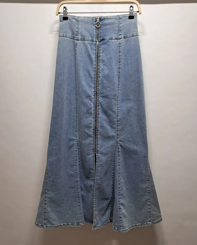 (M) NOMAE JPN 스판 머메이드 데님 롱치마 스커트