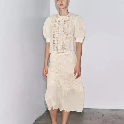 zara 자라 ZW 컬렉션 레이스 블라우스 새상품