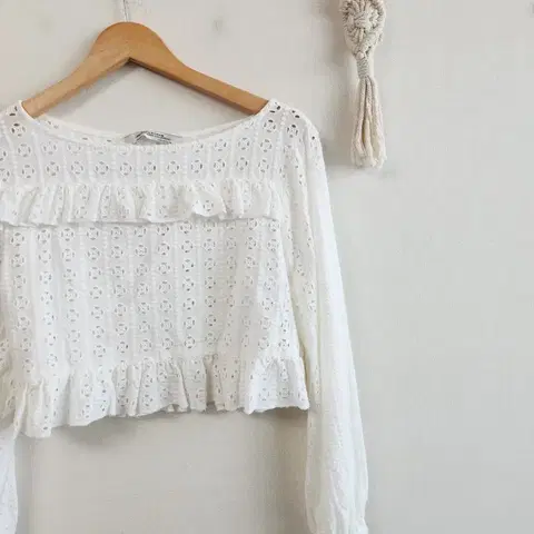 자라 크로쉐 블라우스 M