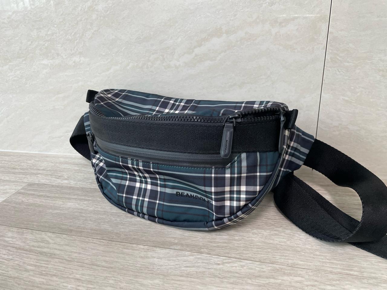 빈폴 / 웨이스트 백, 타탄 체크, 크로스백, 앞가방