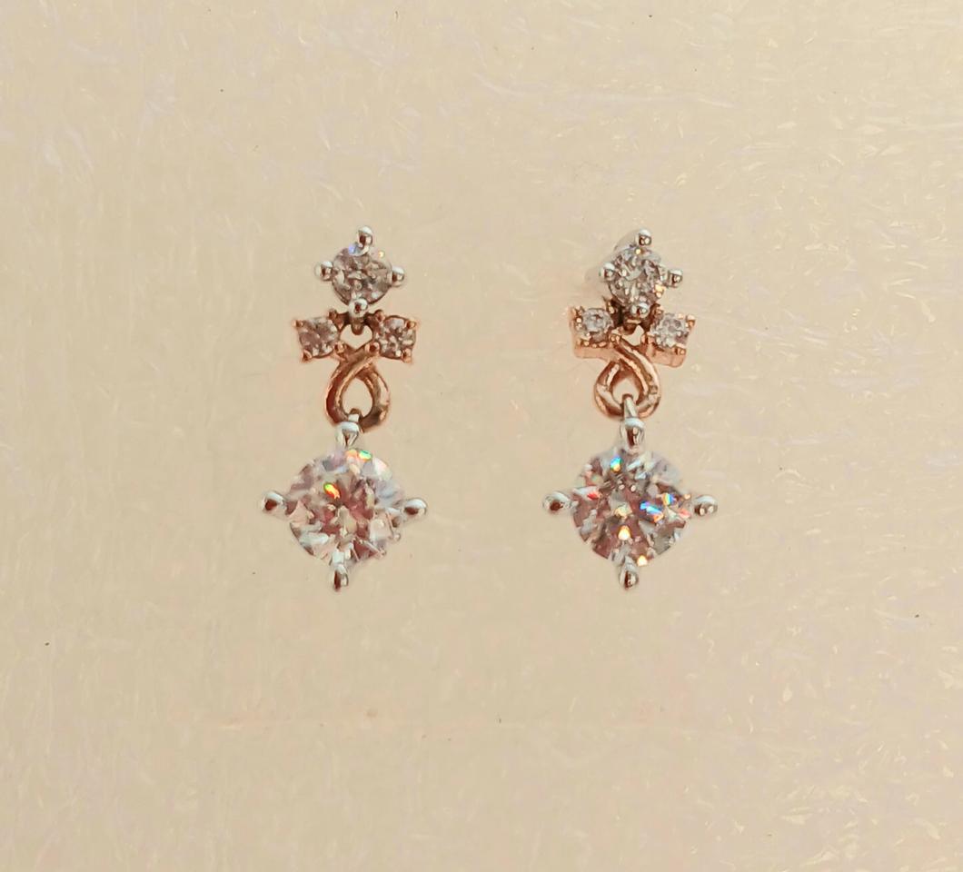 14k 큐빅 달랑이 귀걸이(새상품)