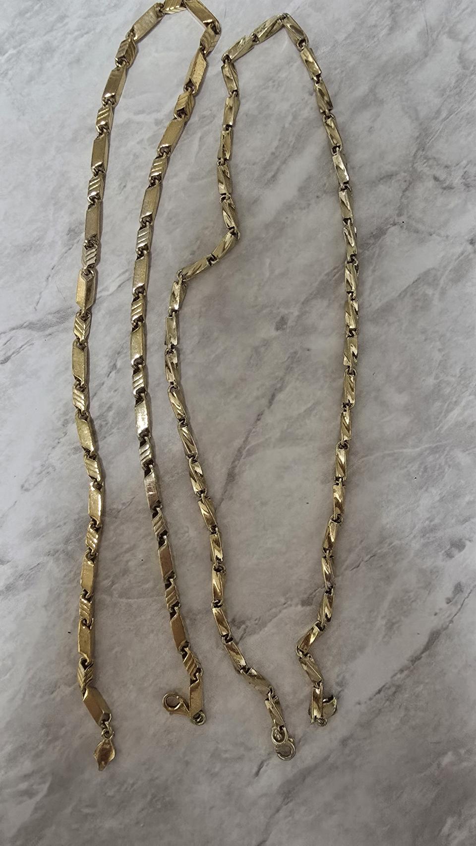 은92.5 를.  금도금한  50cm.  은목걸이 2개