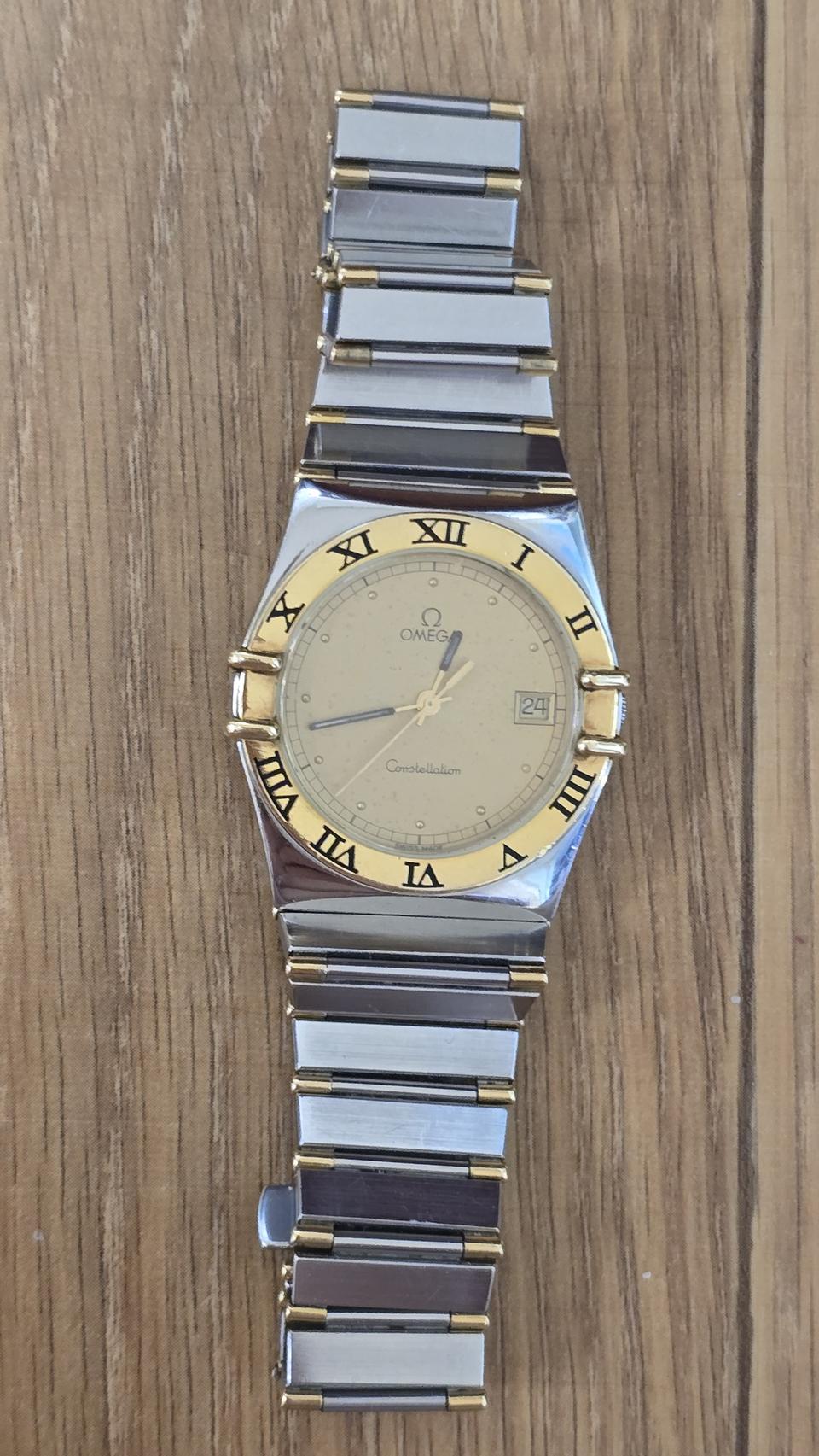 오메가.컨슬레이션18K금. 콤비시계 33mm