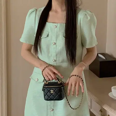 새상품 리리앤코 트위드 미니원피스 66