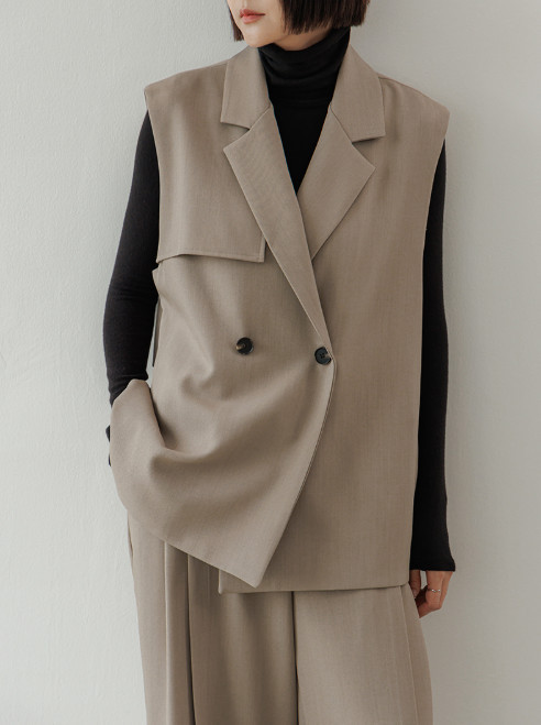 여성 정장 롱 베스트 자켓 조끼 빅사이즈 