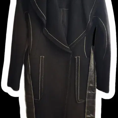 미샤 울 블렌디드 숄카라 벨티드 코트 90