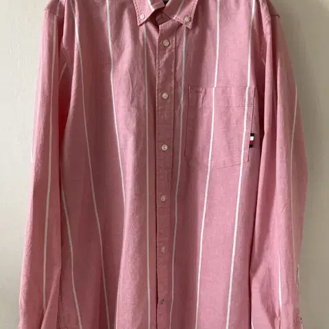 타미힐피거 핑크 스트라이프 셔츠