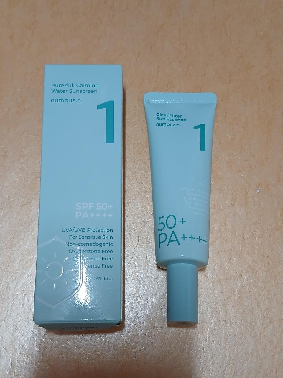 (새상품) 넘버즈인 청초 진정맑은 물막선크림 50ml