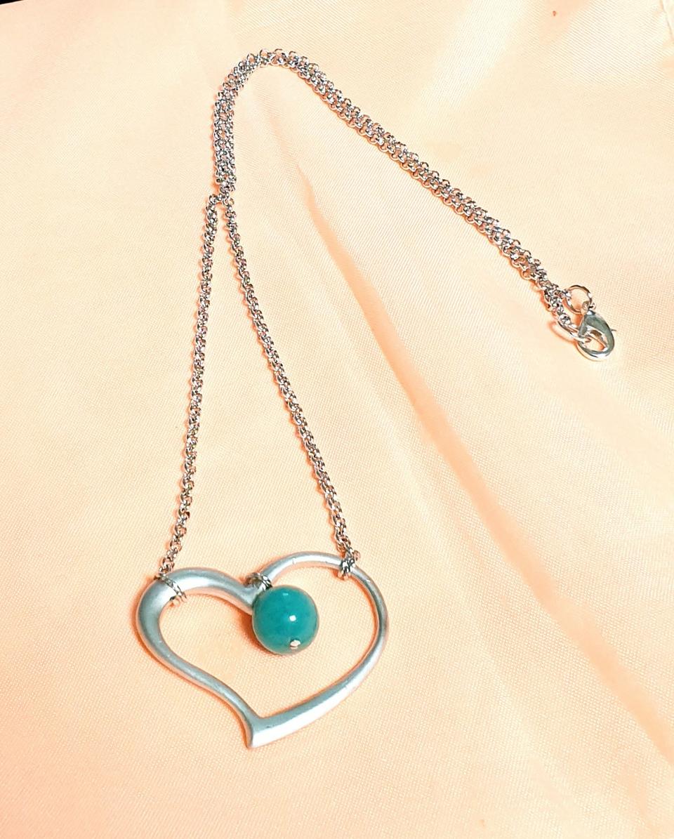 고급 무광 하트 목걸이