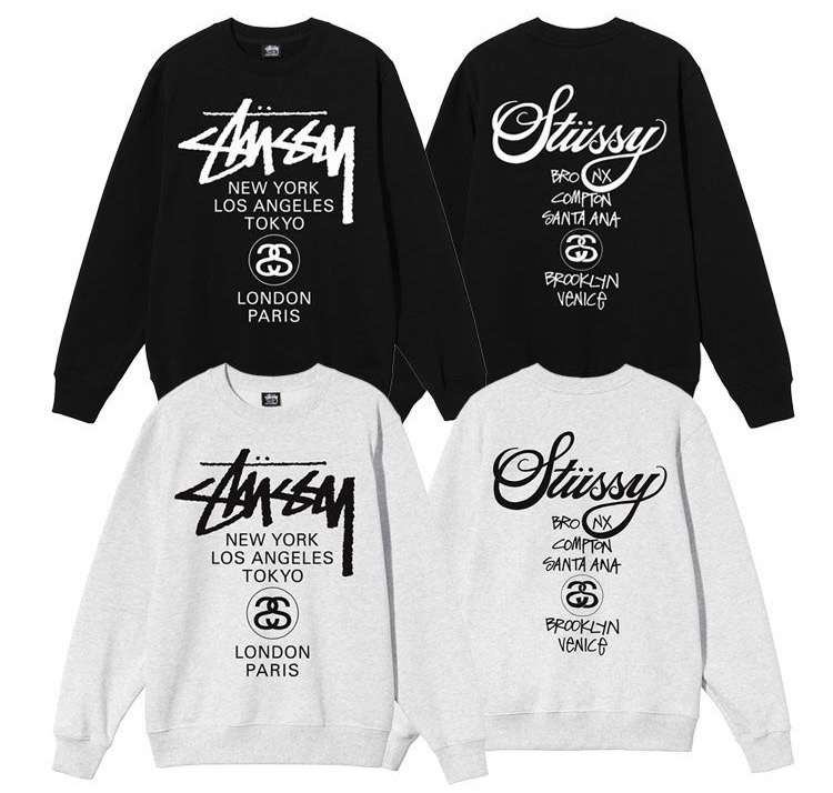 [새상품/정품] 스투시 남여공용 월드투어 맨투맨