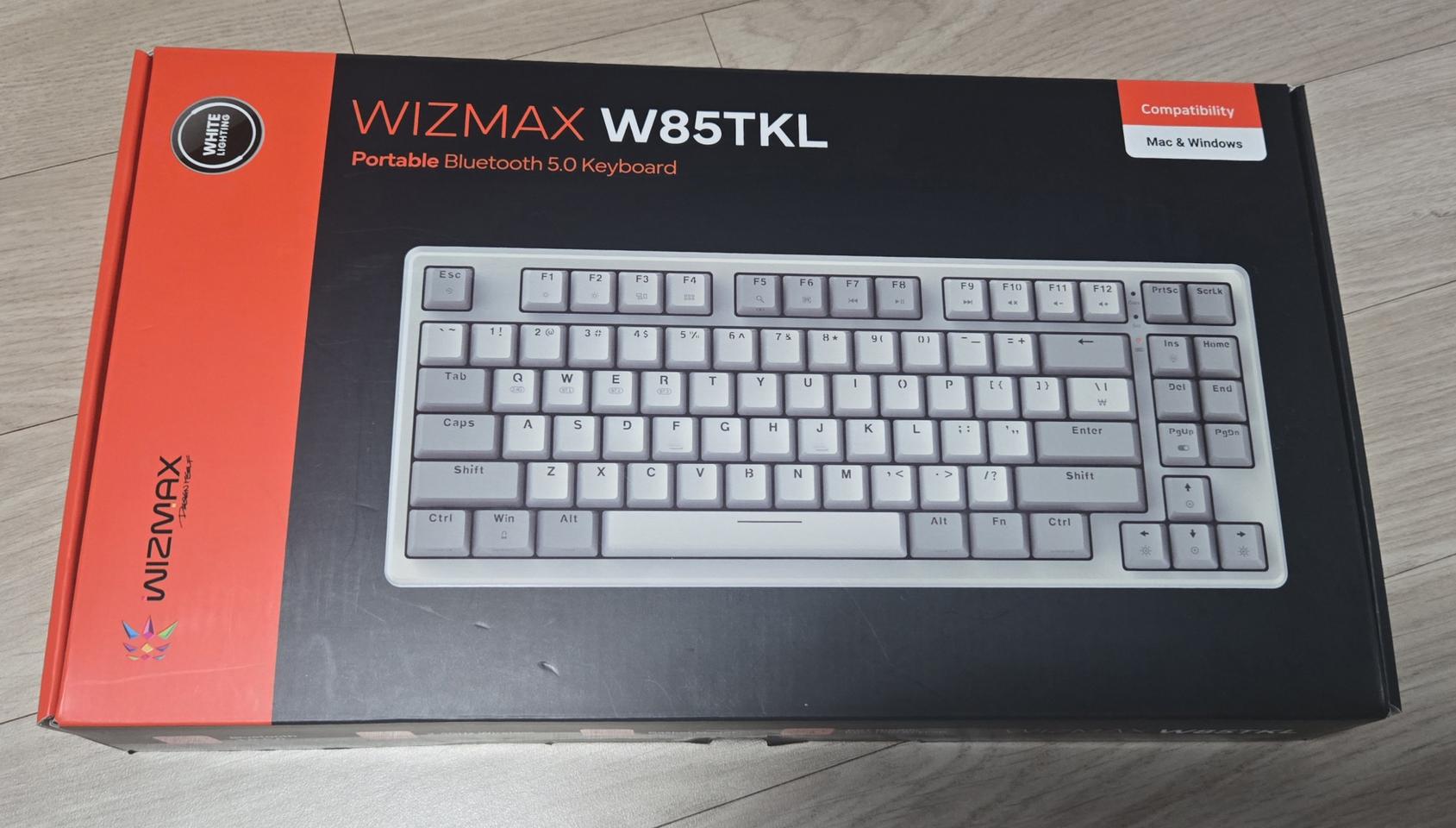 마이크로닉스 WIZMAX W85TKL 한국어 키보드 새상품 택포