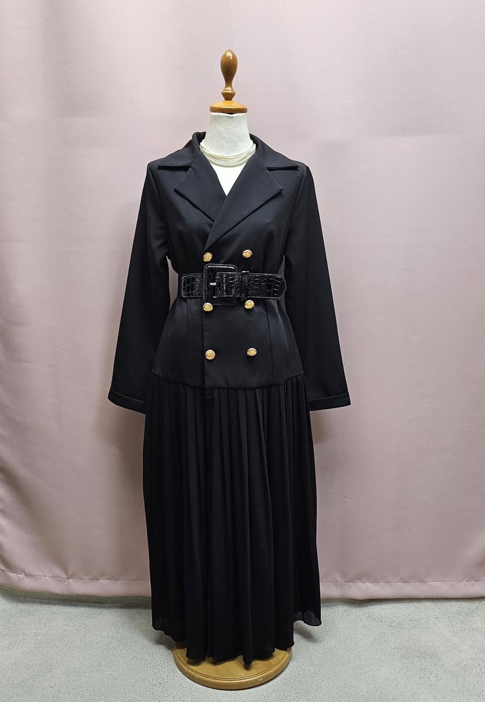 (새상품) 금장 더블 롱원피스