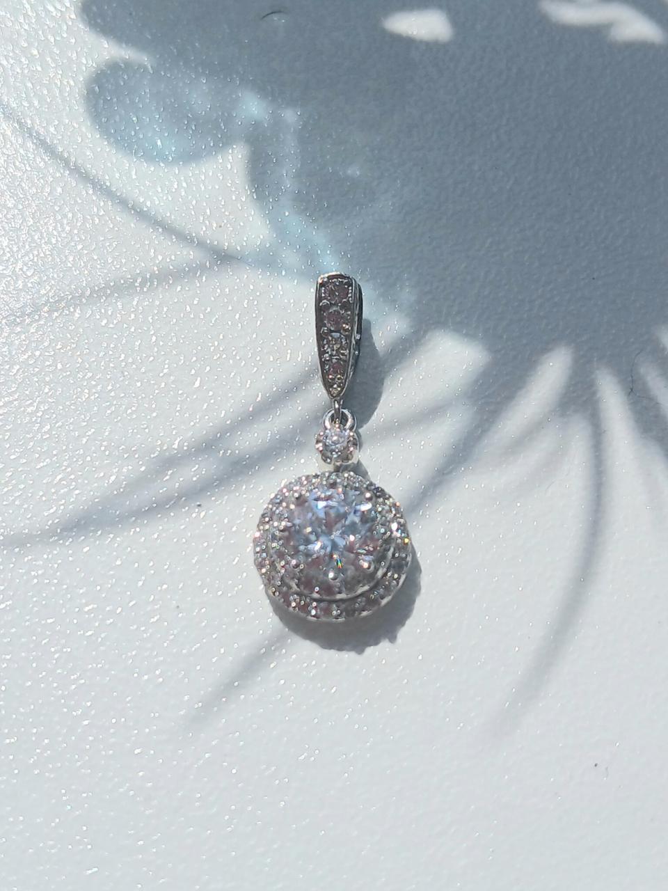 14k 큐빅 2줄 포인트 메달