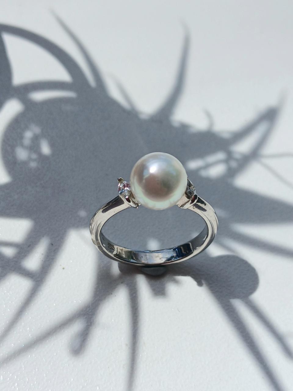 14k  해수진주 7.7mm 반지(새상품)