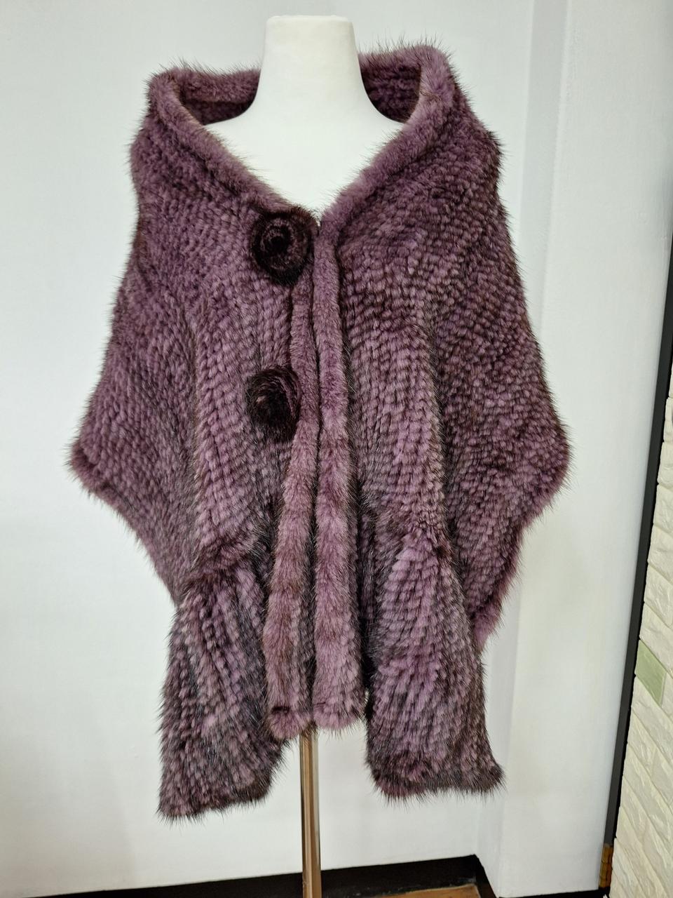 밍크 케이프 숄