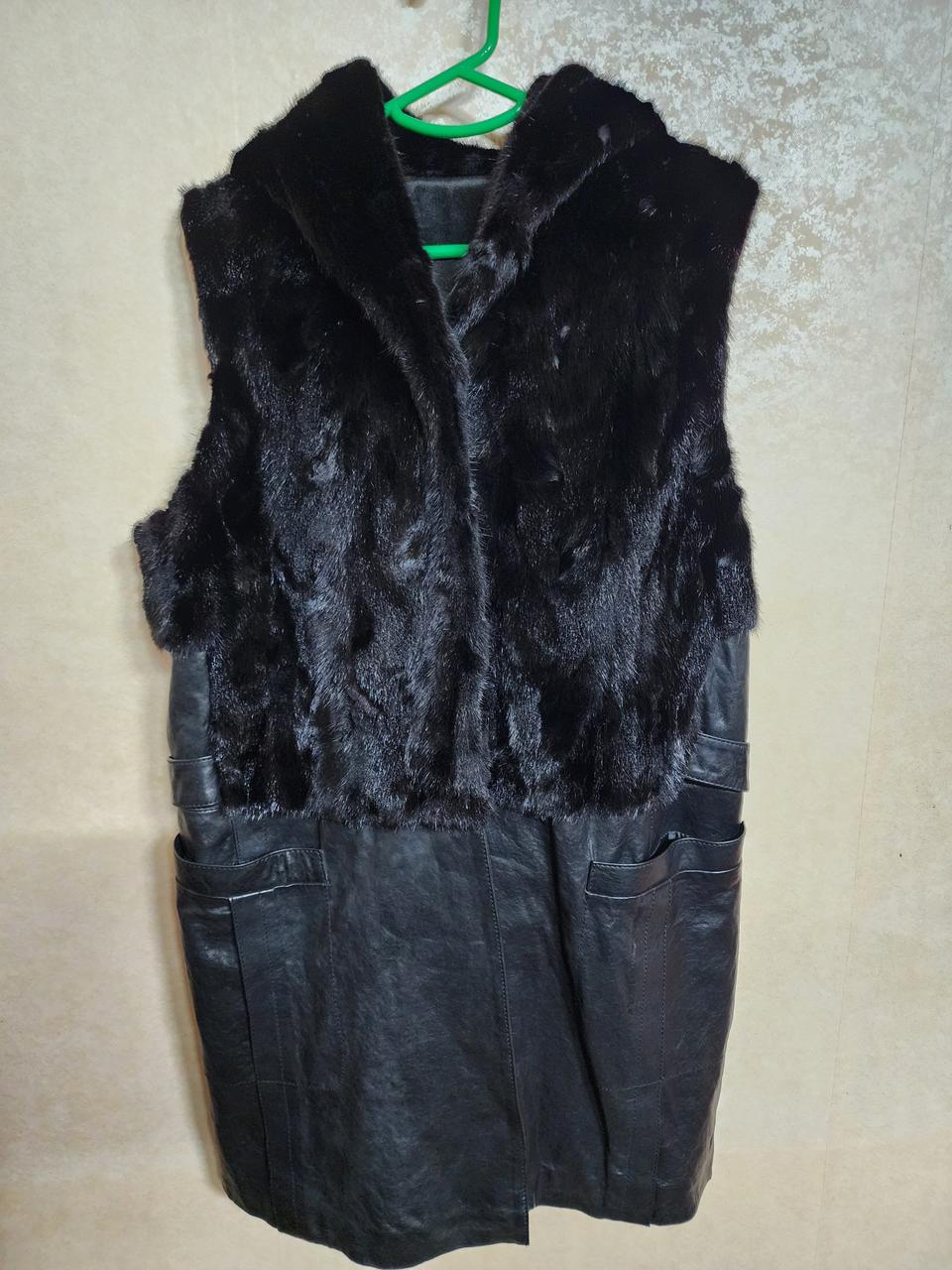 밍크 가죽베스트