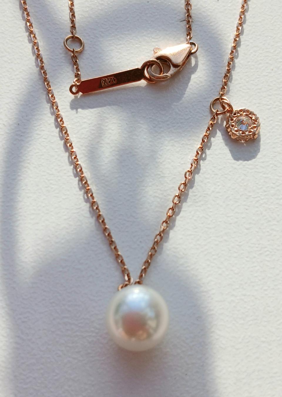 14k 해수진주 7.8mm 목걸이