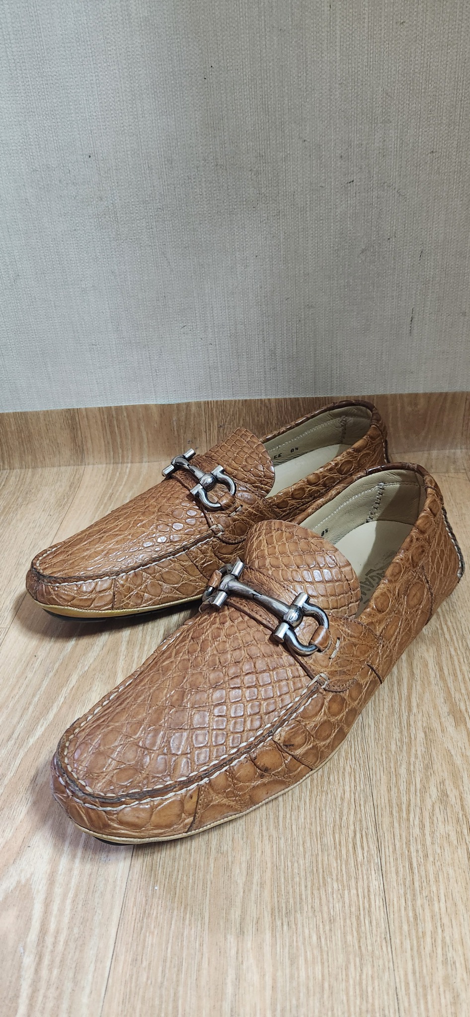 (8.5/270)한정판 페라가모구두 크로커다일 페라가모로퍼 드라이빙슈즈