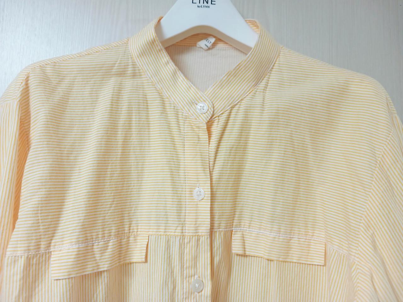 잔잔한 스트라이프 면 남방