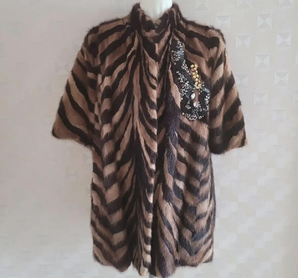 스팽클장식 통밍크하프코트66/77