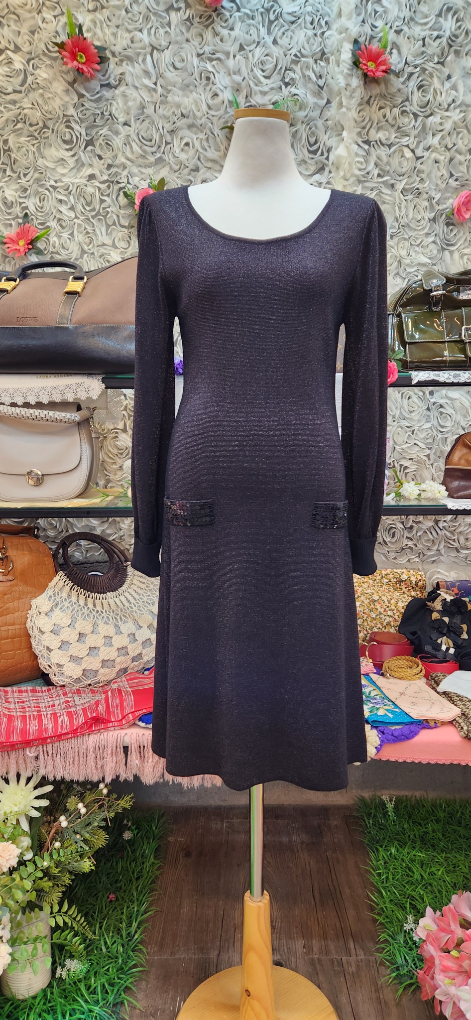 CARA 모 혼방 니트 원피스 (55 66)