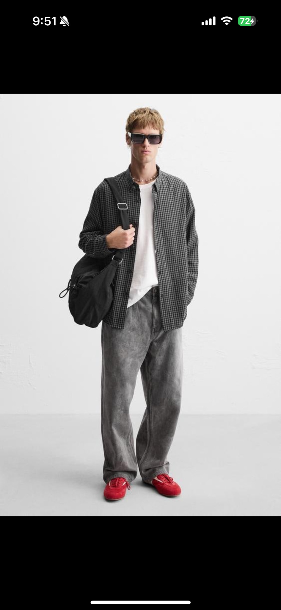 자라 나일론 멀티 포켓 백