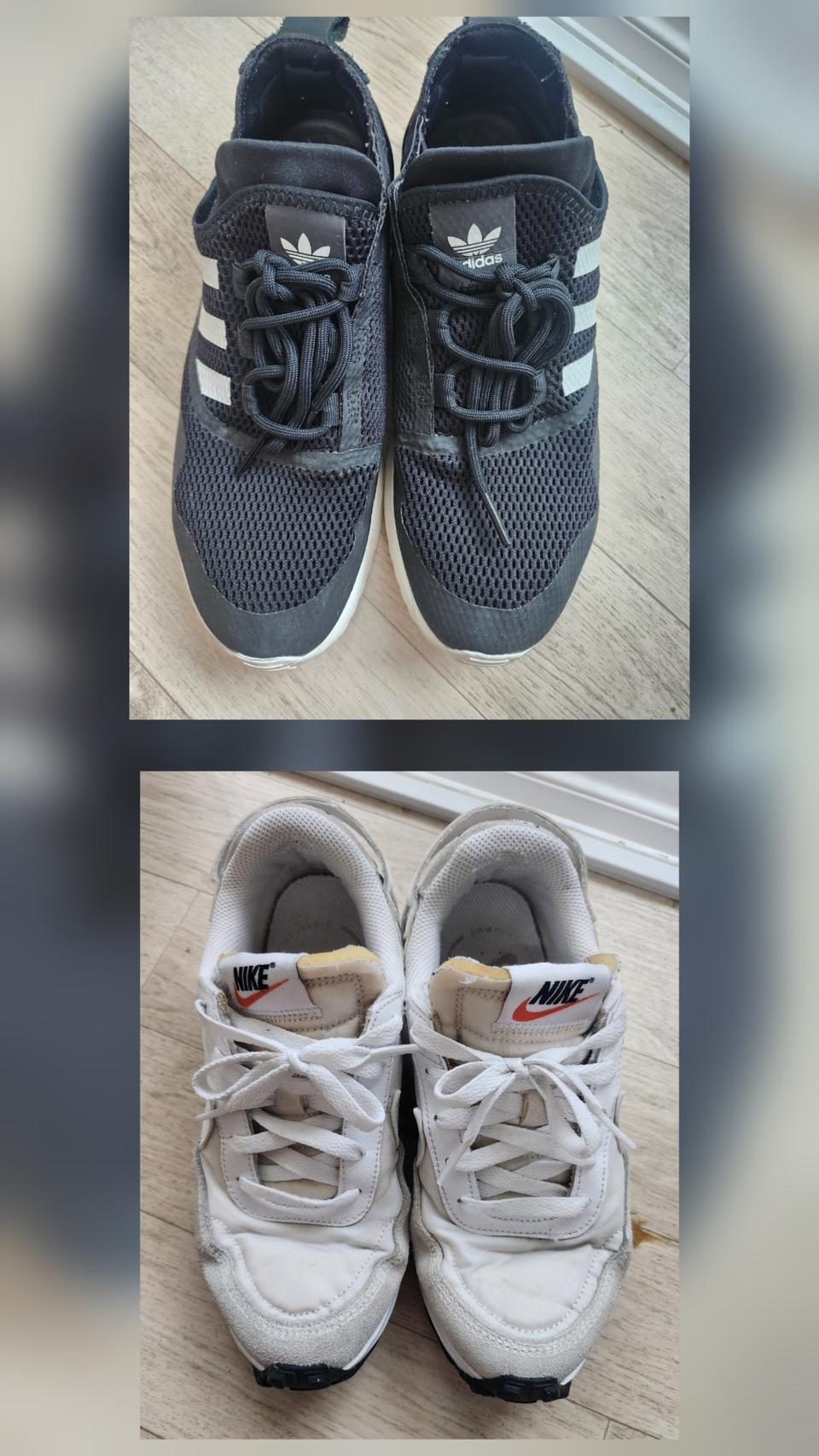아디다스 검정 운동화, 나이키 흰색 운동화 235mm 켤레 일괄 판매합