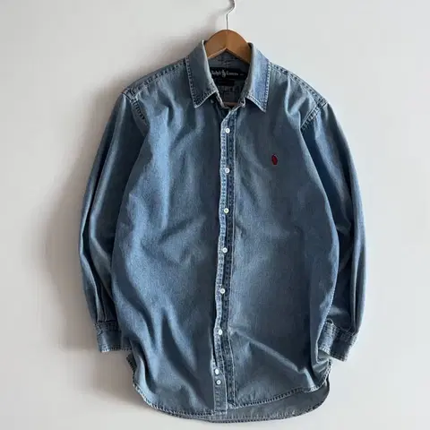 폴로 랄프로렌 90s 헤비 데님 셔츠 95