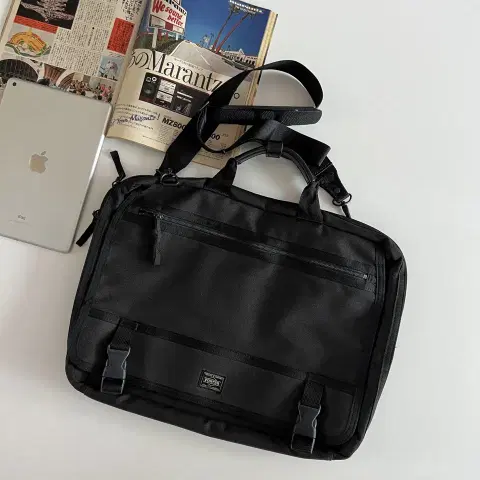 요시다 포터 블랙 브리프케이스