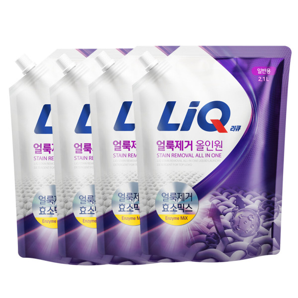 리큐 올인원 액체세제 2.1L 4개 일반/드럼