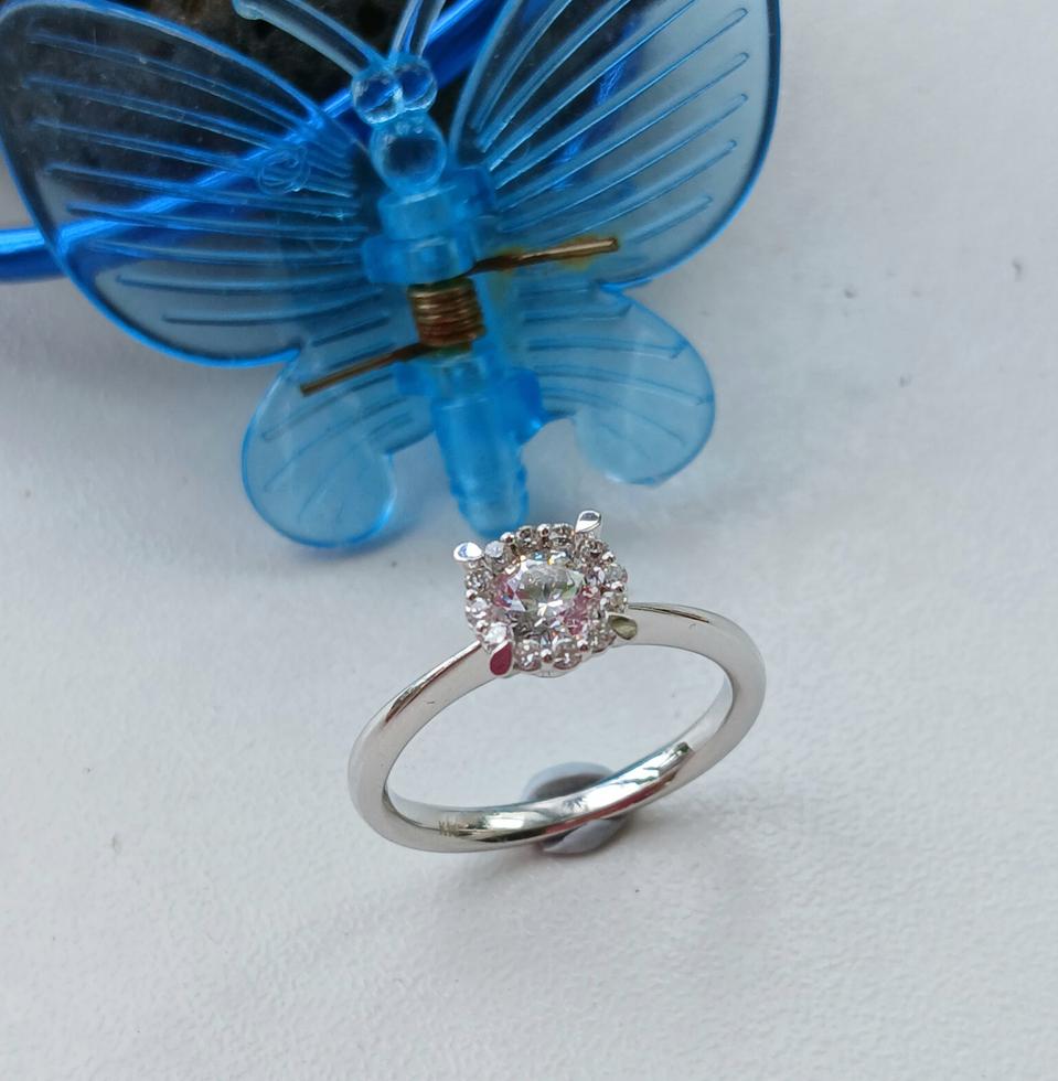 14k 3부 큐빅 반지* 12호*