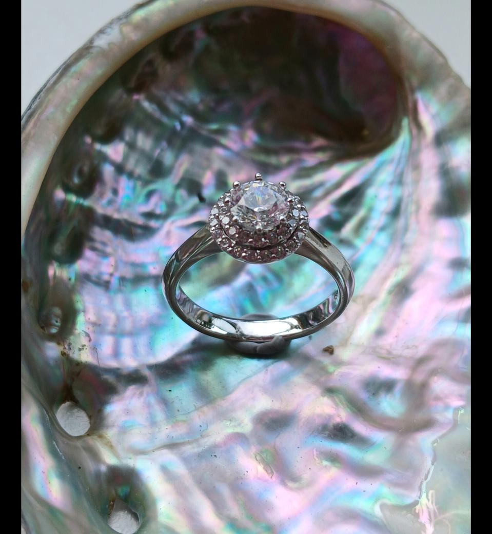 14k 5부 큐빅 반지 ~12호