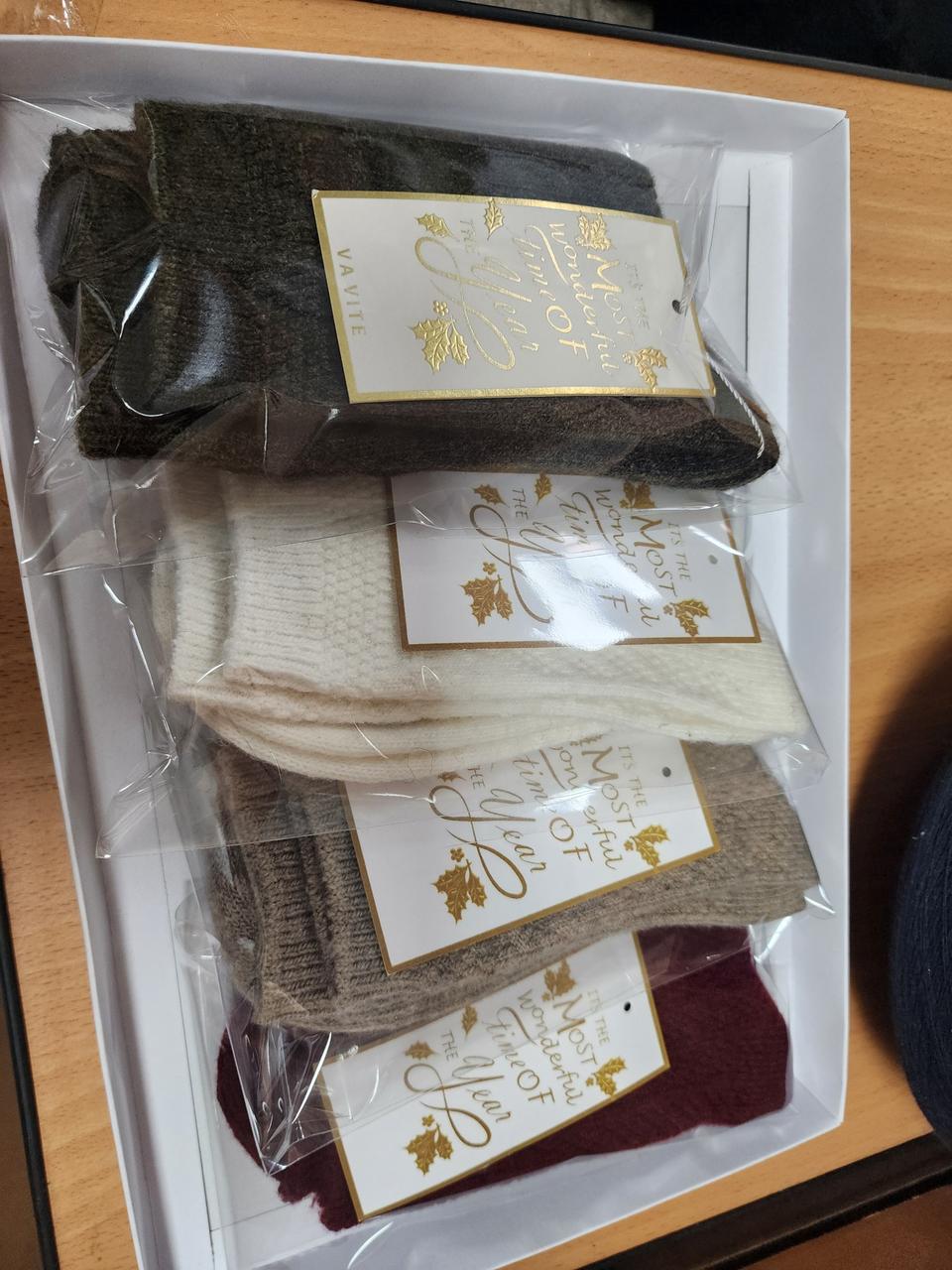 울 양말 선물세트  울22%  4컬레