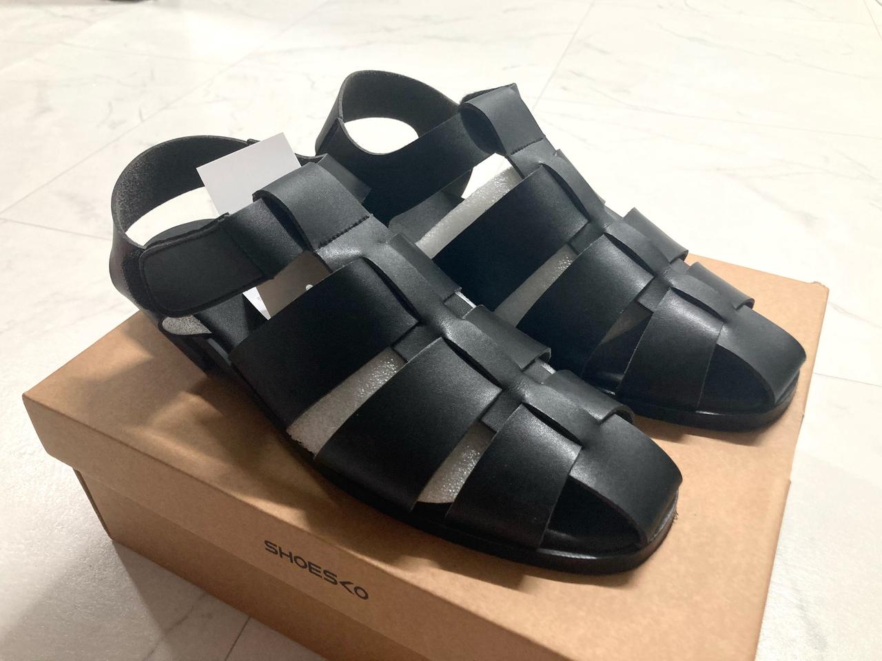 (새상품)커스텀에이드 레더 피셔맨 샌들 280