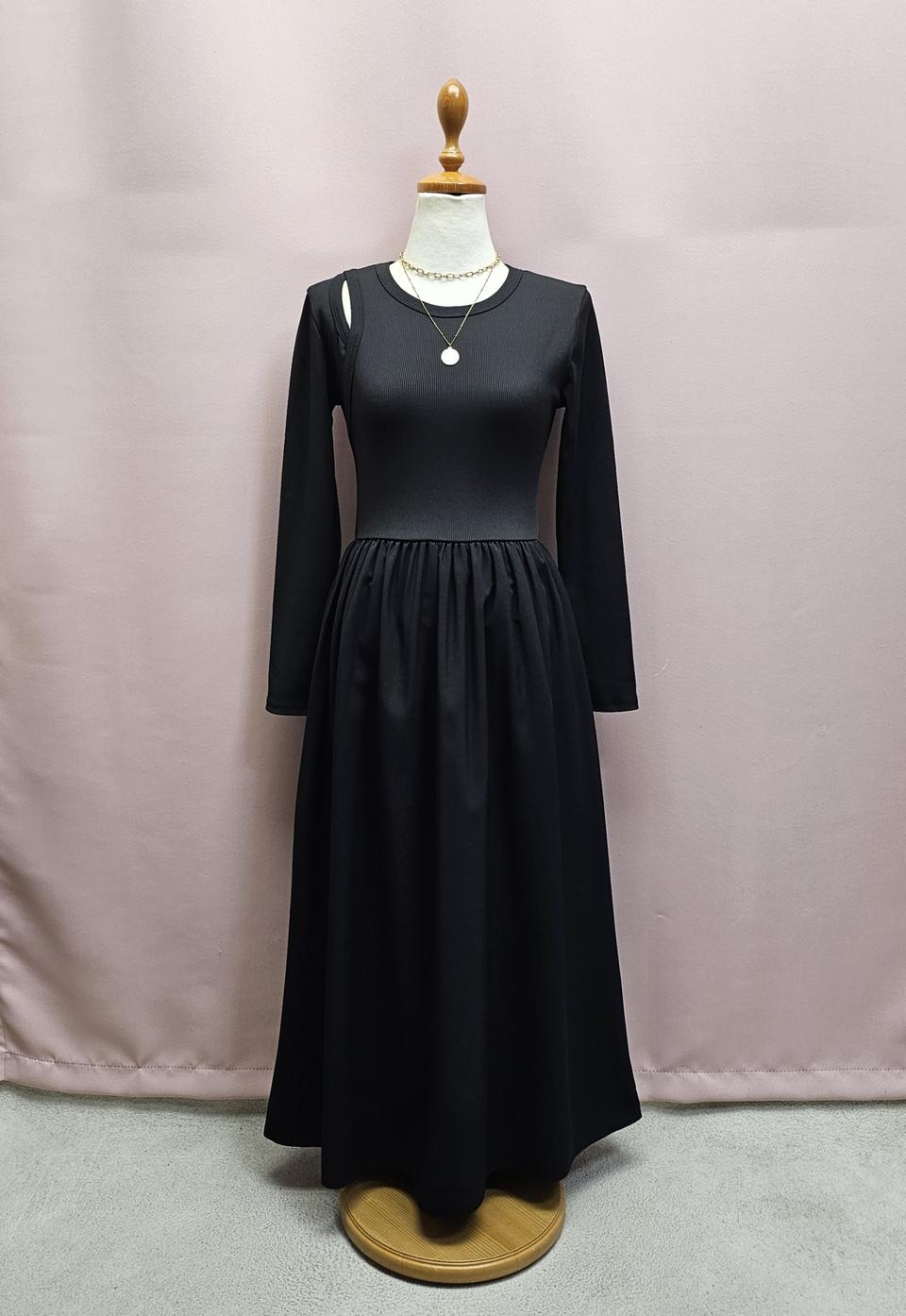 (새상품) 어깨트임 롱원피스