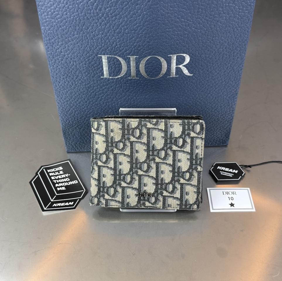 디올 오블리크 자카드 컴팩트 코인 반지갑