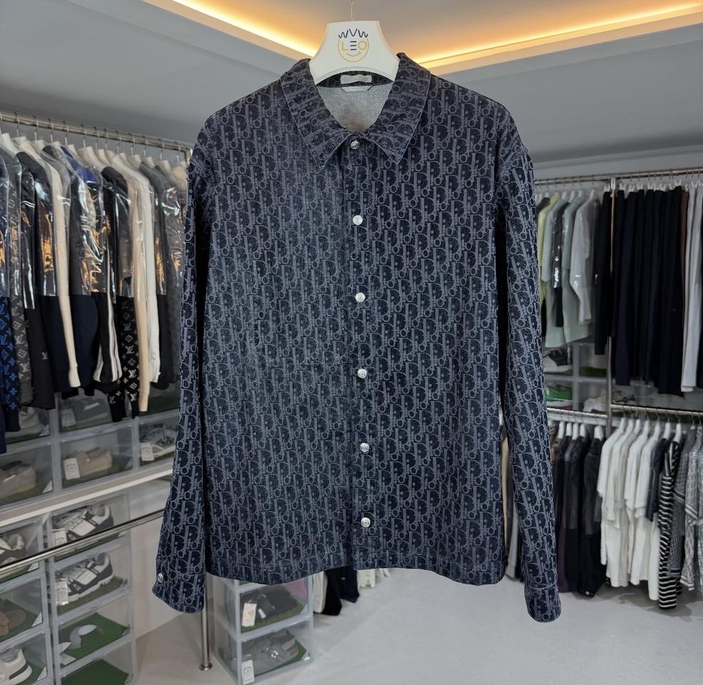 디올 오블리크 코튼 블렌드 데님 셔츠 [52]