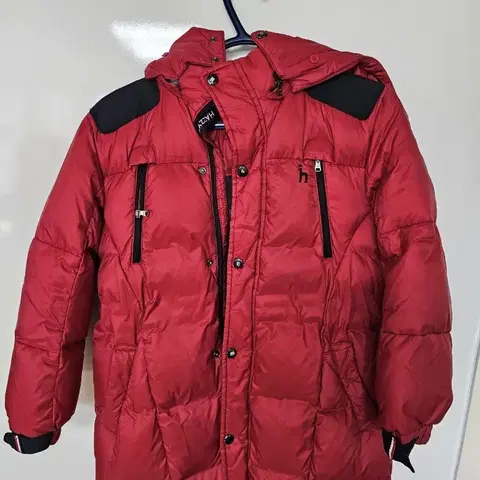 헤지스 레드 푸퍼 패딩 점퍼 145 11Y