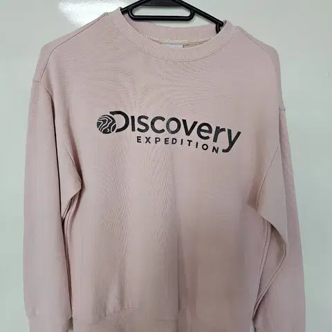 디스커버리 핑크색 맨투맨 티셔츠 140 아동