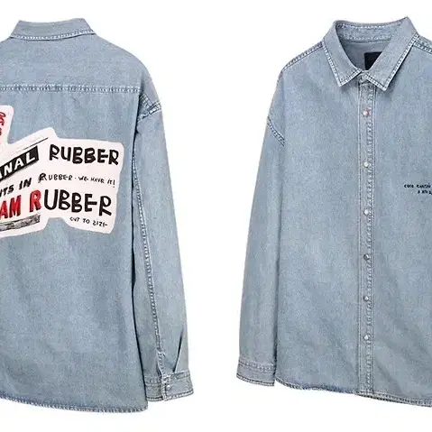 질스튜어트뉴욕 X 코코카피탄 한정판 콜라보 뉴욕포토 데님셔츠 청자켓 L