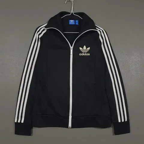 90 (S) 아디다스 유로파 파이어버드 트랙탑 져지 자켓 벨벳 블랙 어항